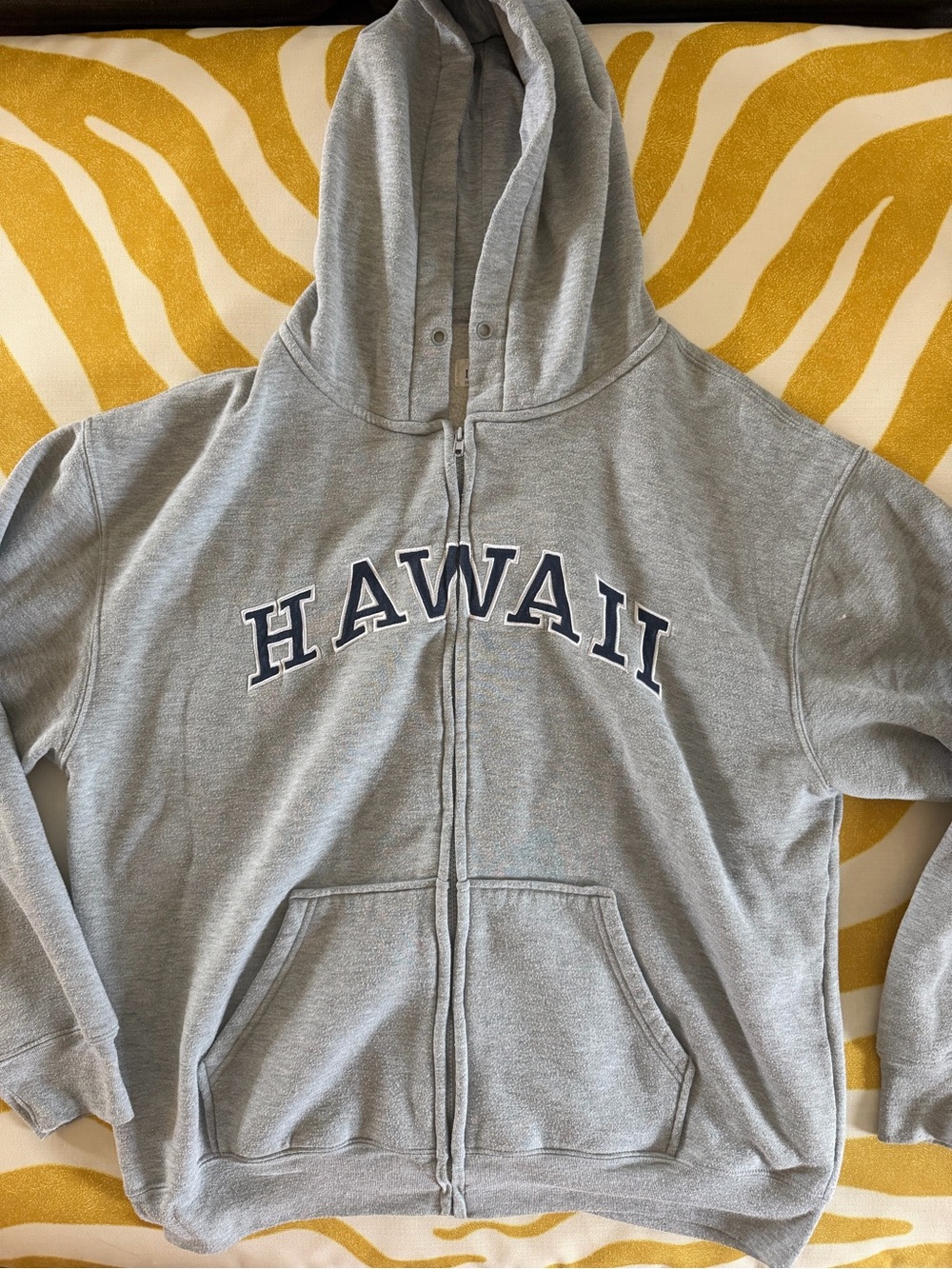 Women’s Grey 'Hawaii' Zip-Up Hoodie Jacket